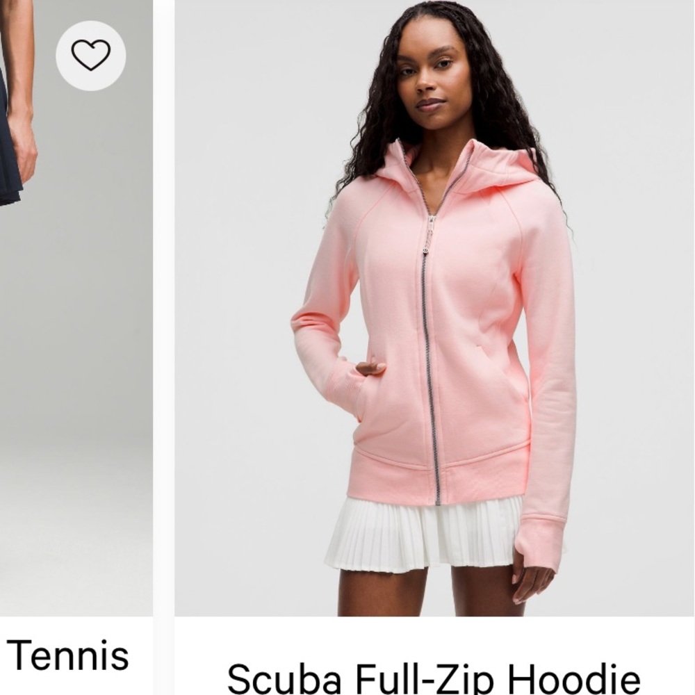 Lululemon Scuba Full Zip Hoodie in Strawberry Milkshake Size 8